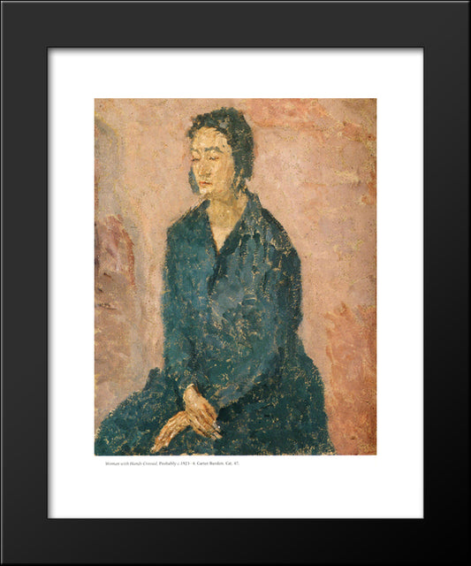 Woman With Hands Crossed 20x24 Black Modern Wood Framed Art Print Poster by John, Gwen