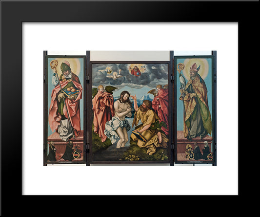 Altar Of St. John The Baptist 20x24 Black Modern Wood Framed Art Print Poster by Baldung, Hans