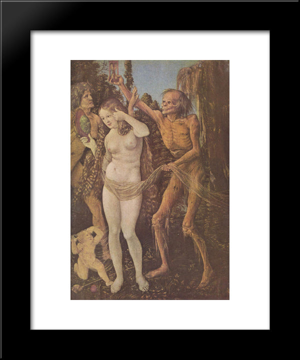 An Allegory Of Death And Beauty 20x24 Black Modern Wood Framed Art Print Poster by Baldung, Hans