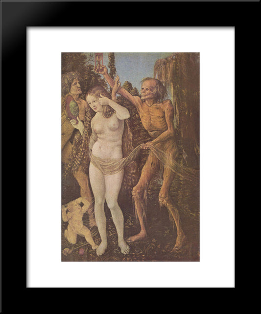 An Allegory Of Death And Beauty 20x24 Black Modern Wood Framed Art Print Poster by Baldung, Hans