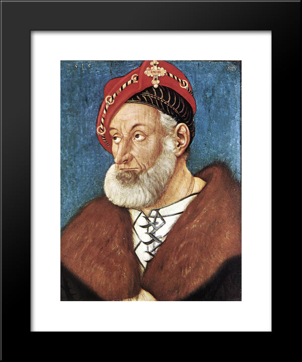 Count Christoph I Of Baden 20x24 Black Modern Wood Framed Art Print Poster by Baldung, Hans