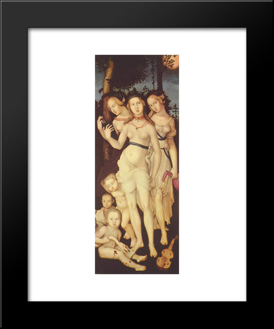 Harmony Or The Three Graces 20x24 Black Modern Wood Framed Art Print Poster by Baldung, Hans