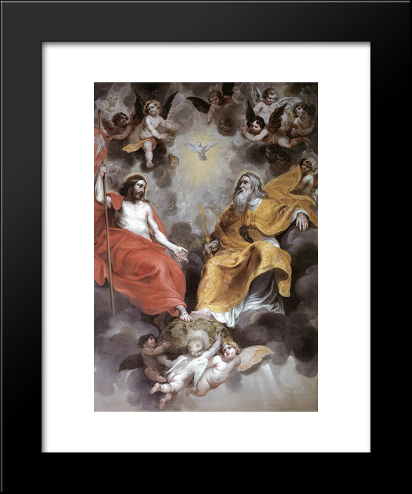 Holy Trinity 20x24 Black Modern Wood Framed Art Print Poster by Baldung, Hans