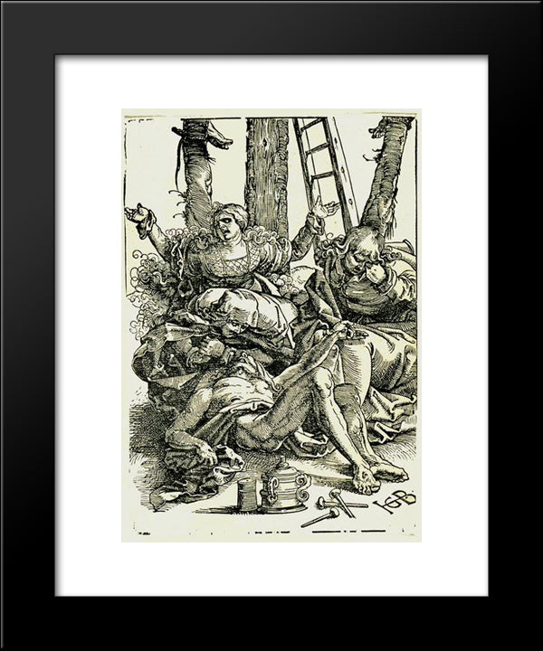 Lamentation 20x24 Black Modern Wood Framed Art Print Poster by Baldung, Hans