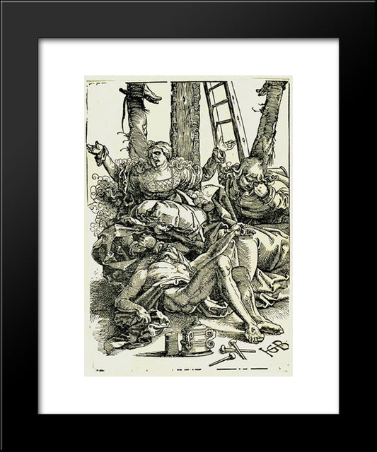Lamentation 20x24 Black Modern Wood Framed Art Print Poster by Baldung, Hans