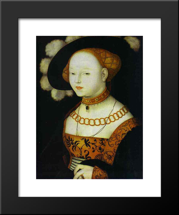 Portrait Of A Lady 20x24 Black Modern Wood Framed Art Print Poster by Baldung, Hans
