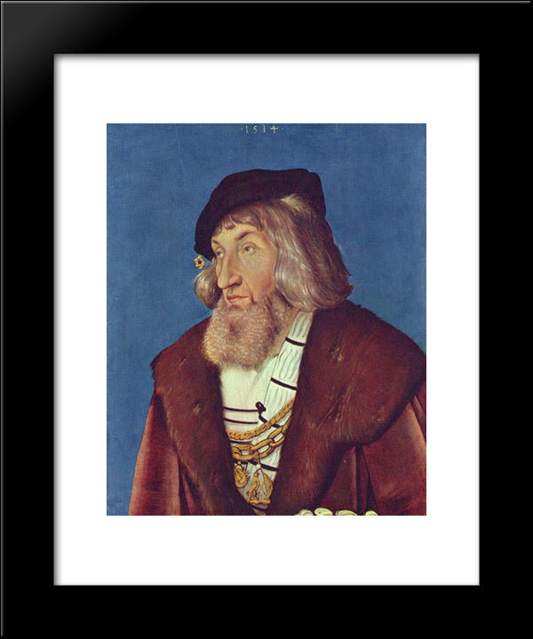 Portrait Of A Man 20x24 Black Modern Wood Framed Art Print Poster by Baldung, Hans