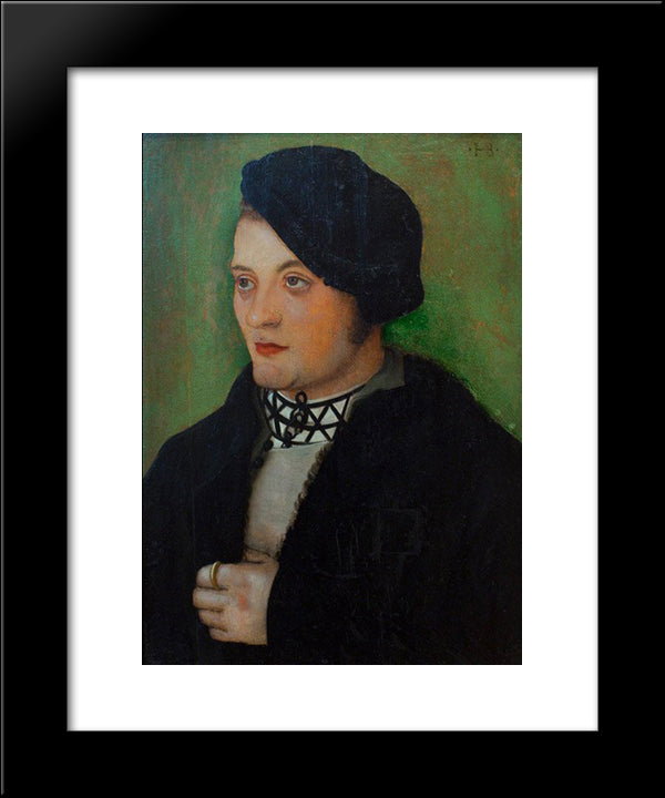 Portrait Of A Young Man 20x24 Black Modern Wood Framed Art Print Poster by Baldung, Hans