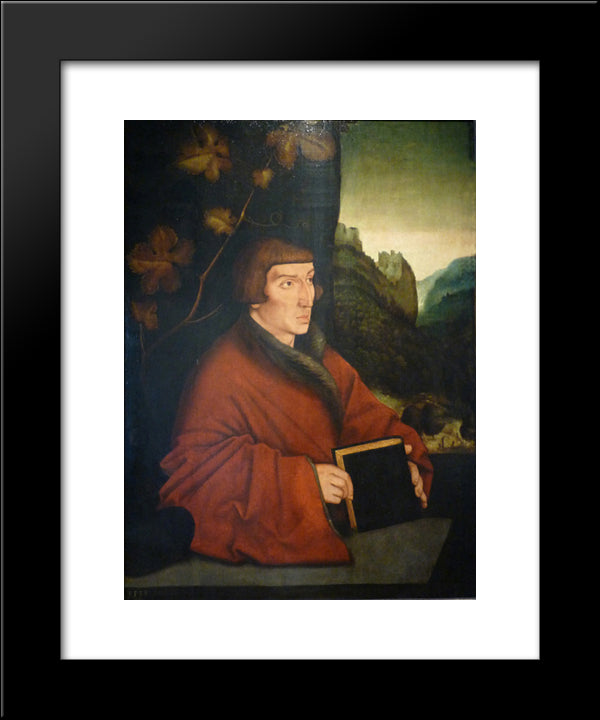 Portrait Of Ambroise Volmar Keller 20x24 Black Modern Wood Framed Art Print Poster by Baldung, Hans