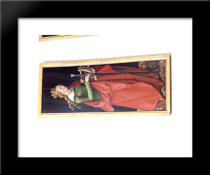 Saint Catherine Of Alexandria 20x24 Black Modern Wood Framed Art Print Poster by Baldung, Hans