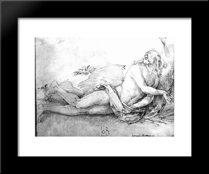 The Dead Christ 20x24 Black Modern Wood Framed Art Print Poster by Baldung, Hans