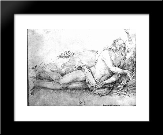 The Dead Christ 20x24 Black Modern Wood Framed Art Print Poster by Baldung, Hans