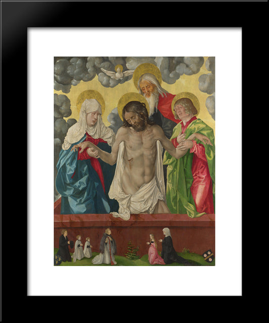 The Trinity And Mystic Pieta 20x24 Black Modern Wood Framed Art Print Poster by Baldung, Hans