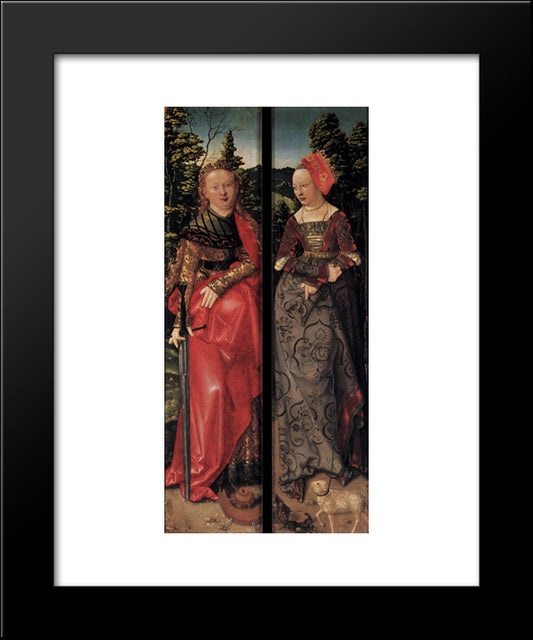 Three Kings Altarpiece (Closed) 20x24 Black Modern Wood Framed Art Print Poster by Baldung, Hans