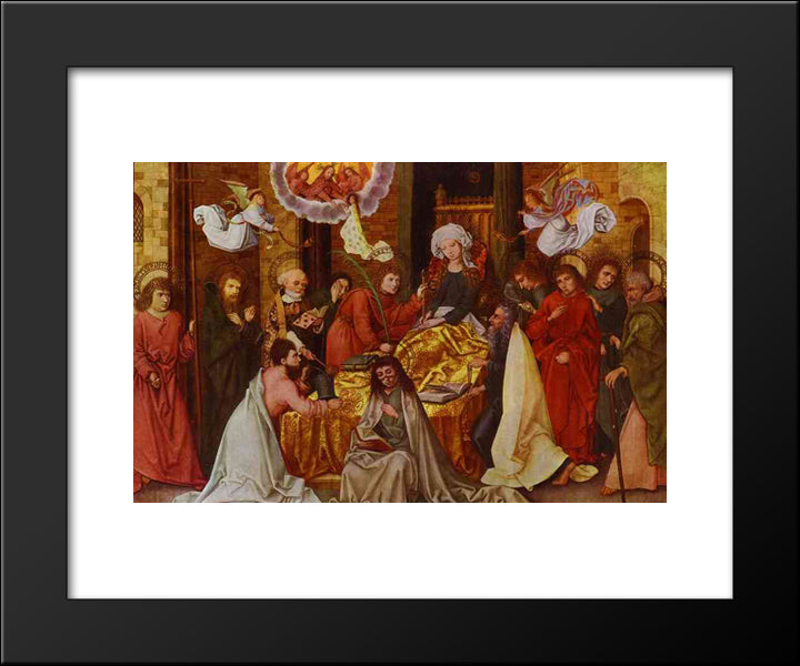 Death Of The Virgin 20x24 Black Modern Wood Framed Art Print Poster by Holbein the Younger, Hans