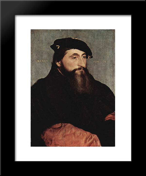 Duke Anton The Good Of Lorraine 20x24 Black Modern Wood Framed Art Print Poster by Holbein the Younger, Hans