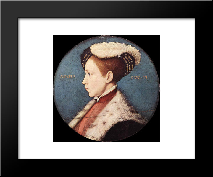 Edward, Prince Of Wales 20x24 Black Modern Wood Framed Art Print Poster by Holbein the Younger, Hans