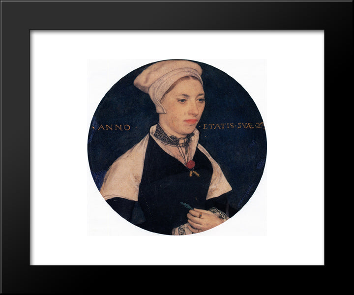 Mrs. Pemberton 20x24 Black Modern Wood Framed Art Print Poster by Holbein the Younger, Hans