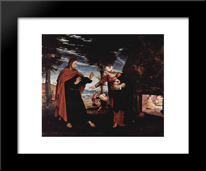 Noli Me Tangere 20x24 Black Modern Wood Framed Art Print Poster by Holbein the Younger, Hans