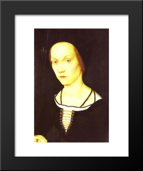 Portrait Of A Woman 20x24 Black Modern Wood Framed Art Print Poster by Holbein the Younger, Hans