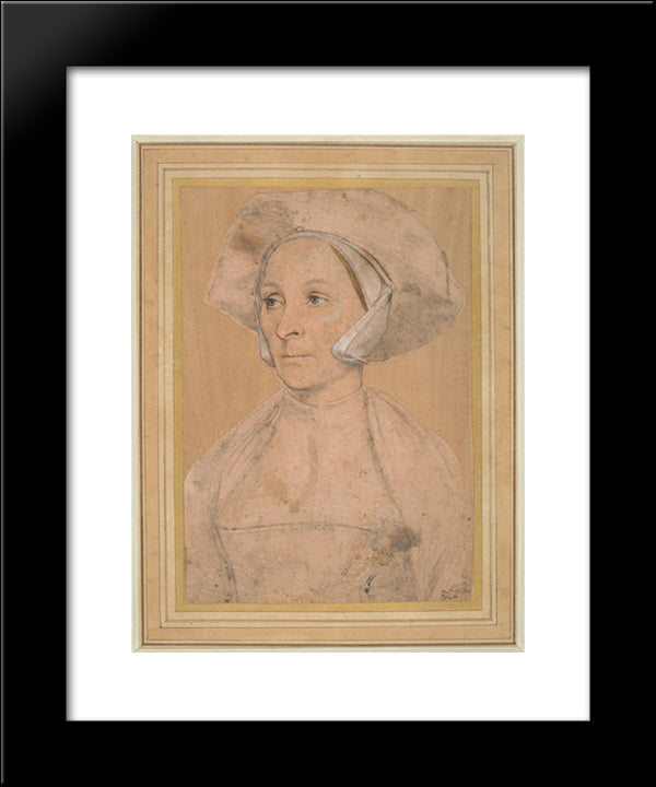 Portrait Of An Englishwoman 20x24 Black Modern Wood Framed Art Print Poster by Holbein the Younger, Hans