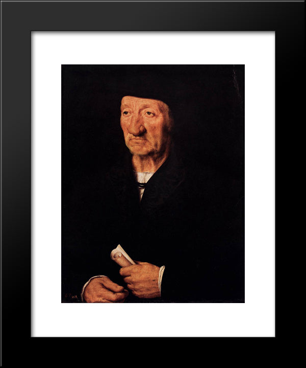 Portrait Of An Old Man 20x24 Black Modern Wood Framed Art Print Poster by Holbein the Younger, Hans