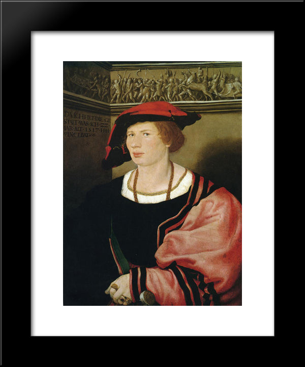 Portrait Of Benedikt Von Hertenstein 20x24 Black Modern Wood Framed Art Print Poster by Holbein the Younger, Hans
