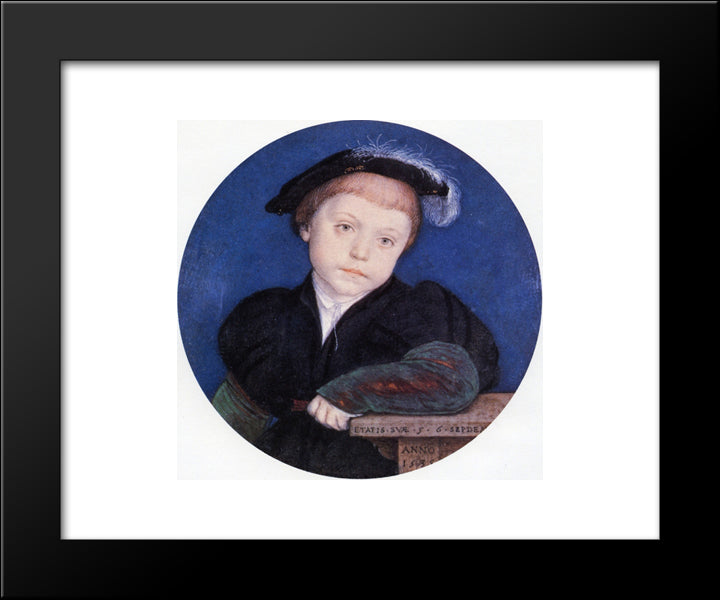 Portrait Of Charles Brandon 20x24 Black Modern Wood Framed Art Print Poster by Holbein the Younger, Hans