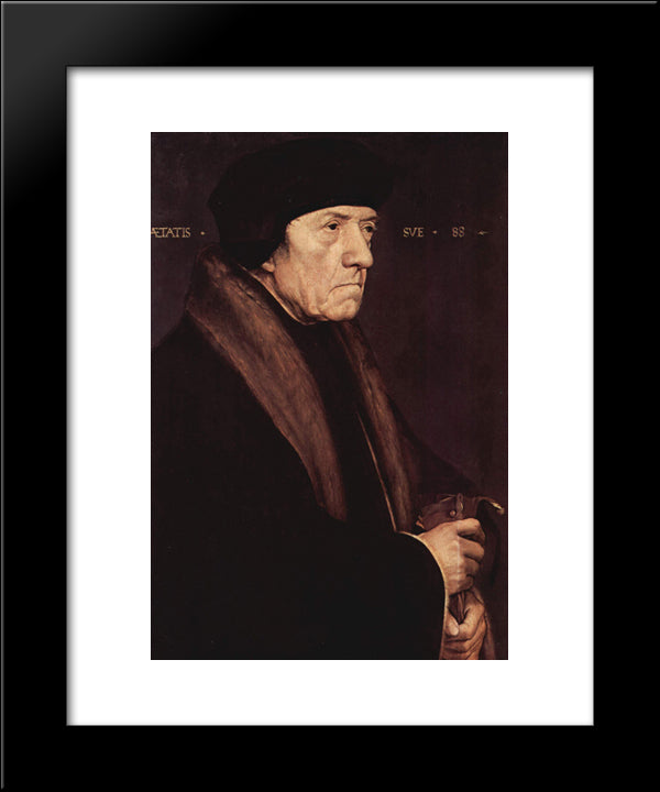 Portrait Of Dr. John Chambers 20x24 Black Modern Wood Framed Art Print Poster by Holbein the Younger, Hans