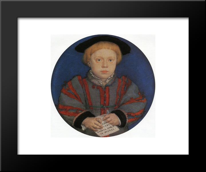 Portrait Of Henry Brandon 20x24 Black Modern Wood Framed Art Print Poster by Holbein the Younger, Hans