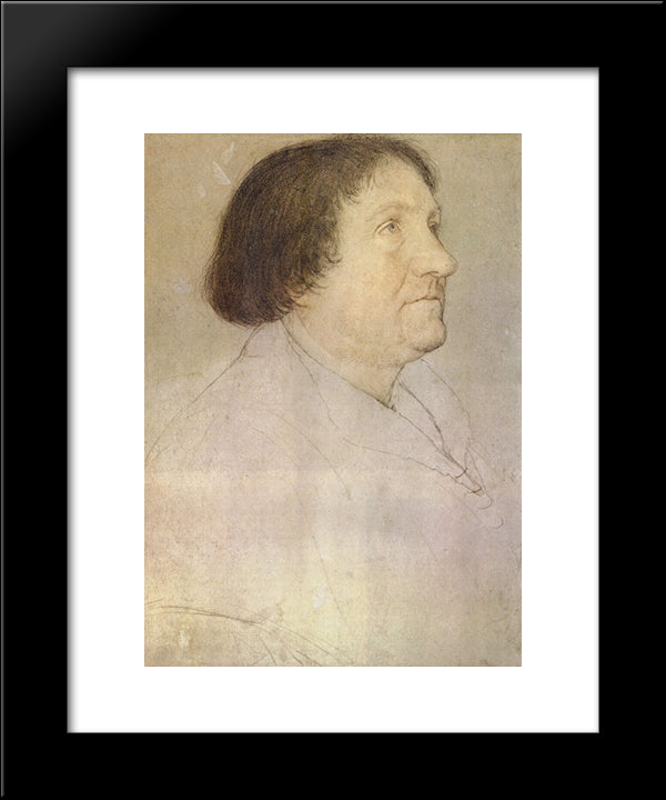 Portrait Of Jakob Meyer Zum Hasen, Mayor Of Basel 20x24 Black Modern Wood Framed Art Print Poster by Holbein the Younger, Hans