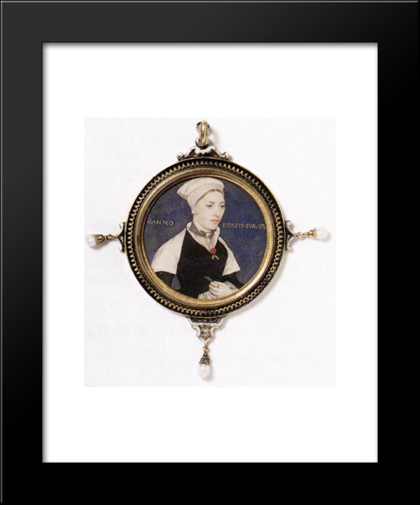 Portrait Of Jane Pemberton 20x24 Black Modern Wood Framed Art Print Poster by Holbein the Younger, Hans