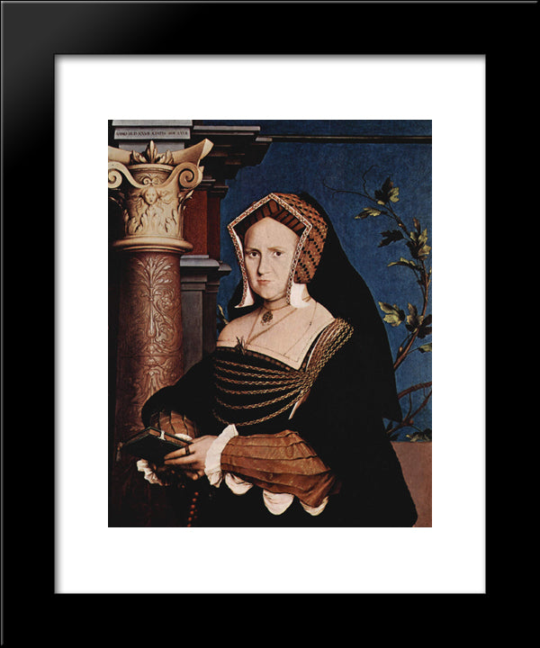 Portrait Of Mary Wotton, Lady Guildenford 20x24 Black Modern Wood Framed Art Print Poster by Holbein the Younger, Hans
