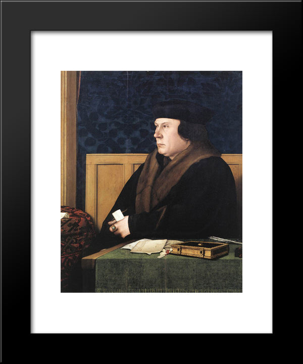 Portrait Of Thomas Cromwell 20x24 Black Modern Wood Framed Art Print Poster by Holbein the Younger, Hans