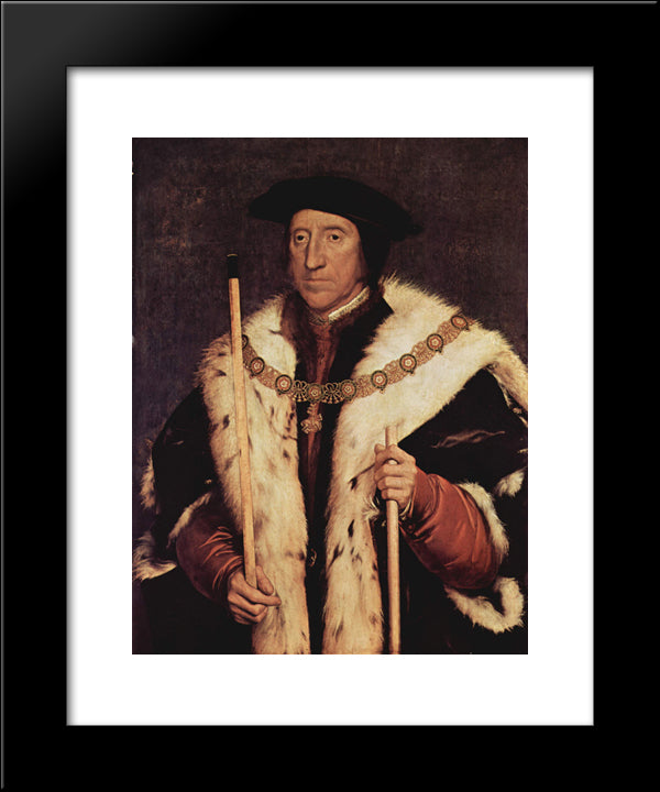 Portrait Of Thomas Howard 20x24 Black Modern Wood Framed Art Print Poster by Holbein the Younger, Hans