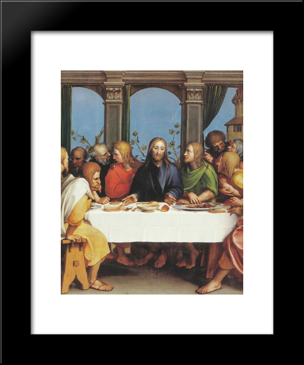 The Last Supper 20x24 Black Modern Wood Framed Art Print Poster by Holbein the Younger, Hans