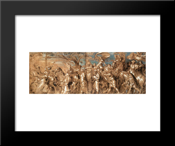The Triumph Of Riches 20x24 Black Modern Wood Framed Art Print Poster by Holbein the Younger, Hans