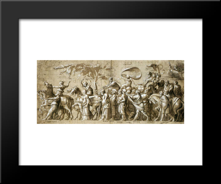 Triumph Of Wealth 20x24 Black Modern Wood Framed Art Print Poster by Holbein the Younger, Hans