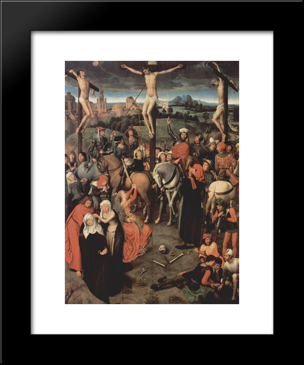Altar Triptych From The Lubeck Cathedral (Detail) 20x24 Black Modern Wood Framed Art Print Poster by Memling, Hans