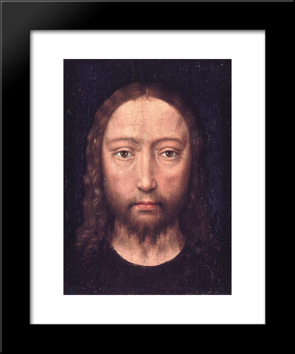 Head Of Christ 20x24 Black Modern Wood Framed Art Print Poster by Memling, Hans