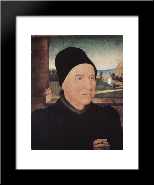 Portrait Of An Old Man 20x24 Black Modern Wood Framed Art Print Poster by Memling, Hans