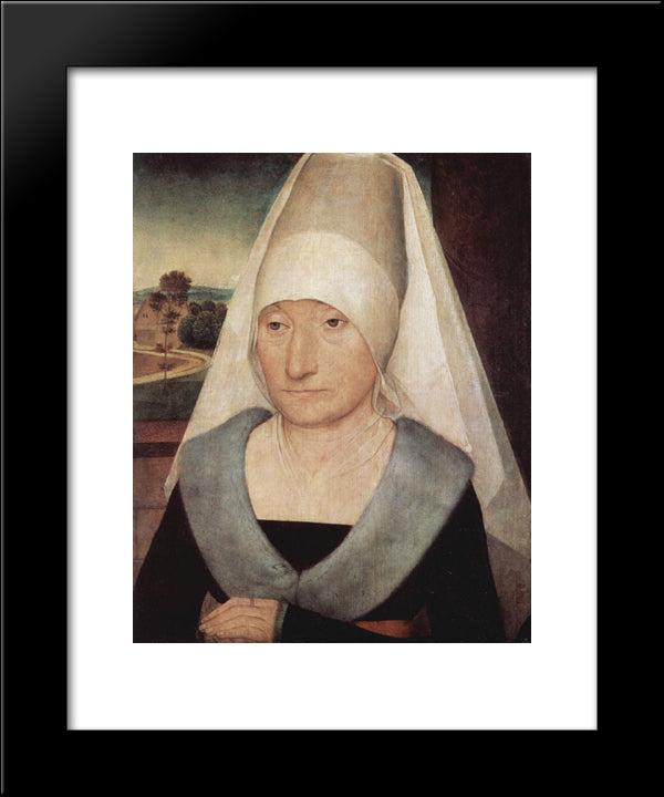 Portrait Of An Old Woman 20x24 Black Modern Wood Framed Art Print Poster by Memling, Hans