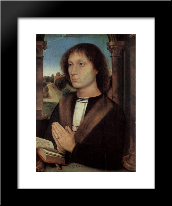 Portrait Of Benedetto Portinari 20x24 Black Modern Wood Framed Art Print Poster by Memling, Hans