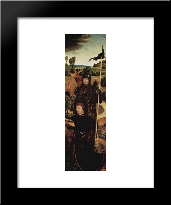 Praying Donor With St. William Of Maleval 20x24 Black Modern Wood Framed Art Print Poster by Memling, Hans