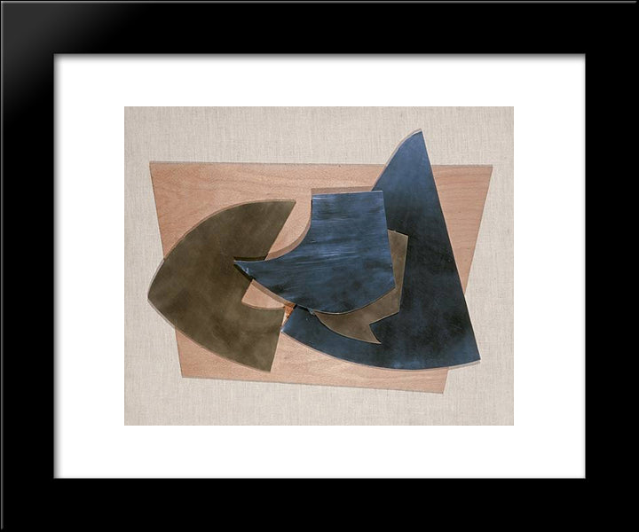Cohesion Vii 20x24 Black Modern Wood Framed Art Print Poster by Richter, Hans