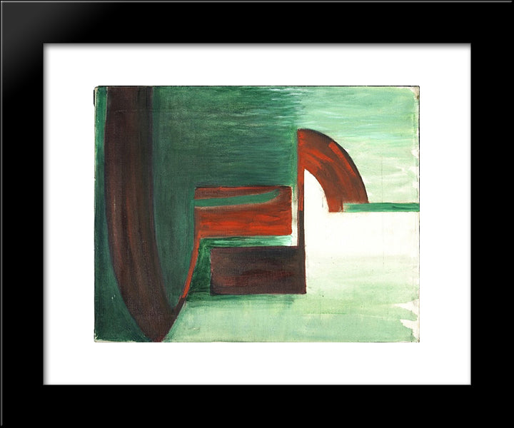 Gesture Series - No. 209 20x24 Black Modern Wood Framed Art Print Poster by Richter, Hans