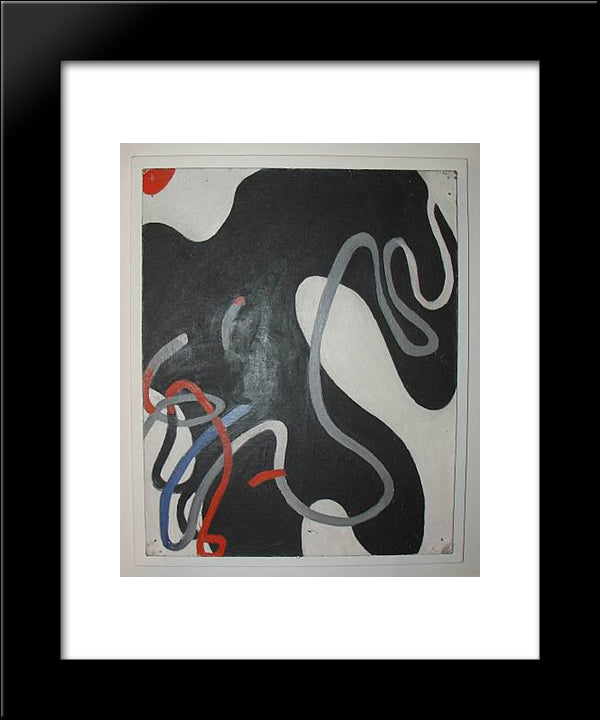 Labyrinth 20x24 Black Modern Wood Framed Art Print Poster by Richter, Hans