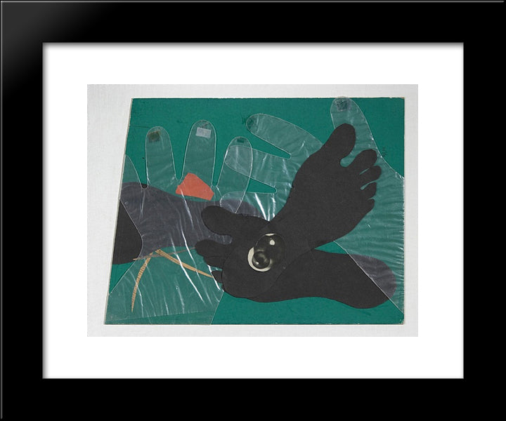Ni Main Ni Pied - No. 396 20x24 Black Modern Wood Framed Art Print Poster by Richter, Hans