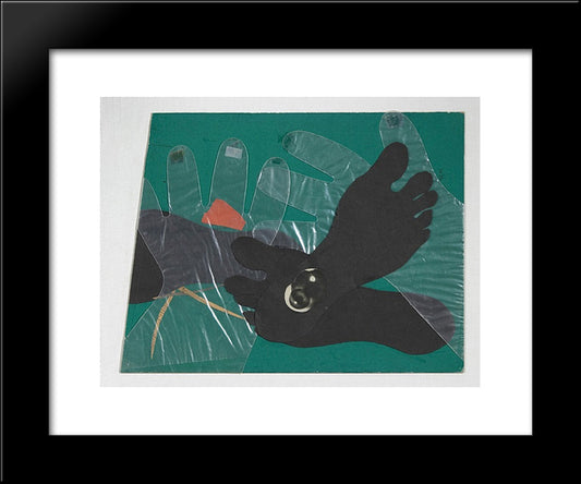 Ni Main Ni Pied - No. 396 20x24 Black Modern Wood Framed Art Print Poster by Richter, Hans