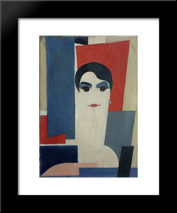 Portrait Of Dora Rukser 20x24 Black Modern Wood Framed Art Print Poster by Richter, Hans